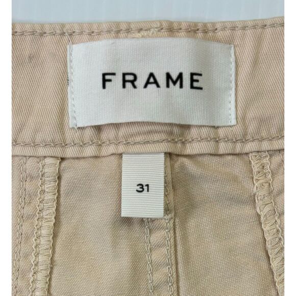 Frame Womens Shorts Size 31 - US 12 Le Super High Short Raw Hem Washed Nude Pink - Picture 9 of 9